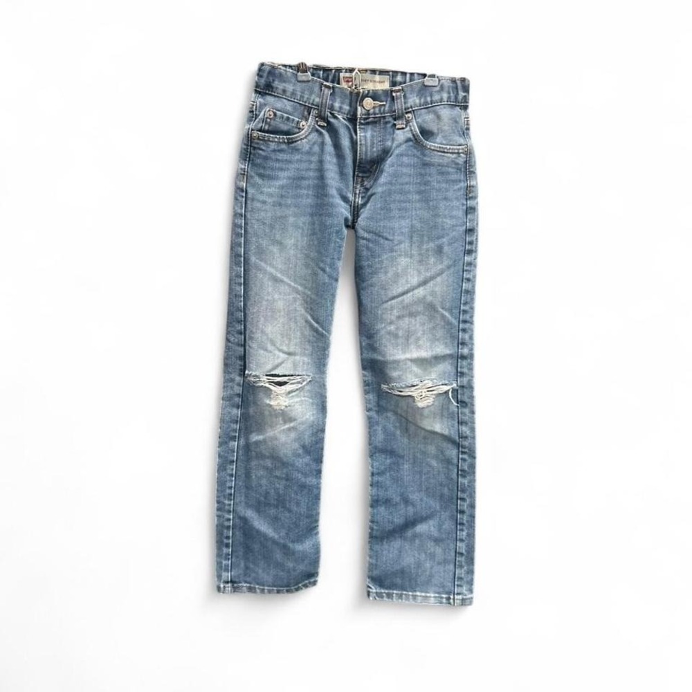 Levi's 514 straight jeans distressed size 25" waist‎ 25" length (xs1)